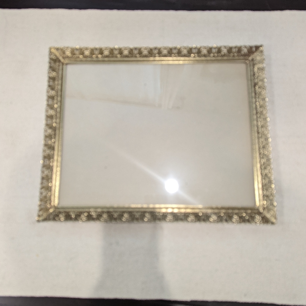 Hollywood Regency Large Vintage Filigree Vanity Serving Perfume Tray
